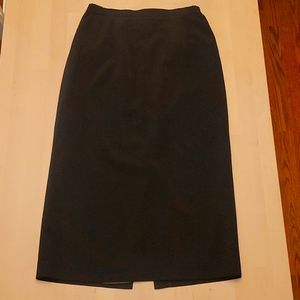 EUC Nina Massini Fully Lined Black Skirt with Back Slit